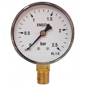 Manómetro Ø60mm vertical 1/4" 0 a 2.5bar