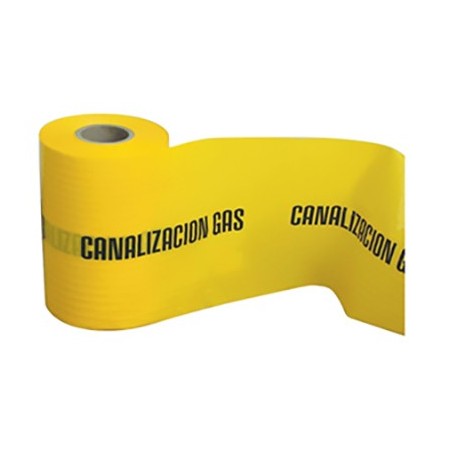 Rollo 100 mts. cinta señalización gas ancho 150mm