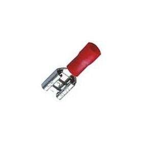 Caja 100 uds Terminales faston hembra aislado rojo VOLTIMERC FDD sección 0.5 a 1.5mm²