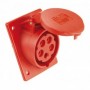 Base enchufe semiempotrar 3P+N+T 32A 400VAC IP44