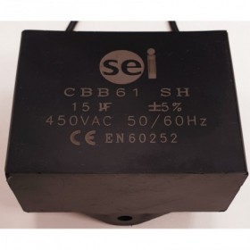 Minicondensador arranque motores monofásicos 15µF