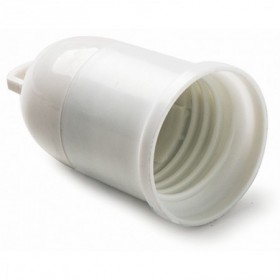 Portalámparas E27 termoplástico blanco VOLTIMERC