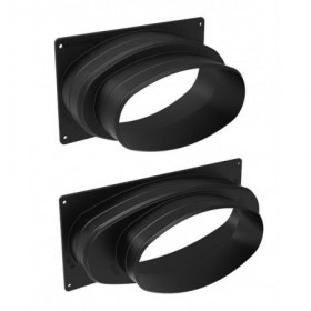 Manguito brida oval polipropileno negro recortable Ø150mm  Ø200mm MERCATUB Macho