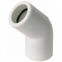 Codo 45º tubo desagüe rígido PVC blanco Ø32 con junta
