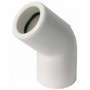 Codo 45º tubo desagüe rígido PVC blanco Ø32 con junta