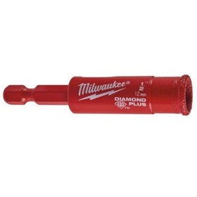 Broca material porcelánico MILWAUKEE DIAMOND PLUS Ø12mm 1/4"hex.