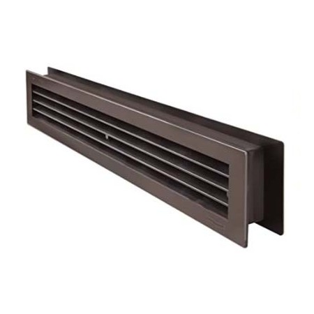 Rejilla para el transito de aire colocada en puertas y fijacion con tornillos .ESCOCLIMA 452x90 marrón