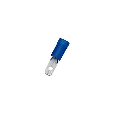 Caja 100 uds Terminales faston macho aislado azul VOLTIMERC MDD sección 1.5 a 2.5mm²