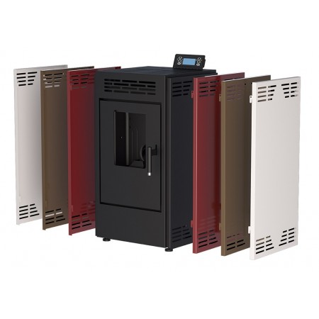 CAMARAS LATERALES COLOR BURDEOS PARA ESTUFA PELLET 9KW BOREAL JUEGO DE 2 UDS