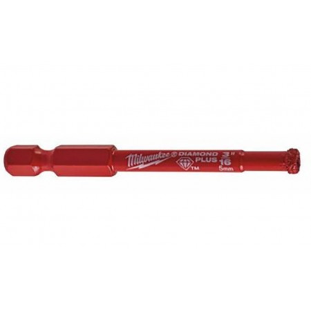 Broca material porcelánico MILWAUKEE DIAMOND PLUS Ø5mm 1/4"hex.