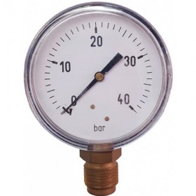 Manómetro Ø80mm vertical 1/2" 0 a 40bar