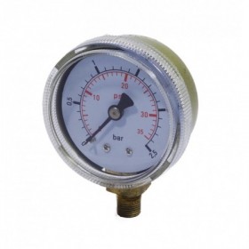 Manómetro regulador acetíleno vertical de 0 a 2.5b 1/8" NPT Ø50mm
