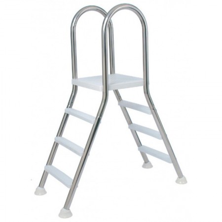 Escalera para piscina elevada 3/3 peldaños AISI-304