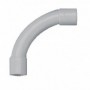 Codo para tubo blindado eléctrico PVC enchufable gris Ø32mm