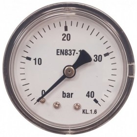 Manómetro Ø50mm horizontal 1/4" 0 a 40bar