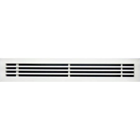 REL 500X75 REJA LINEAL LAMA FIJA 0º LACADA RAL-9016 CON REMATE DESMONTABLE -INCLUYE PLETINA DE UNION -