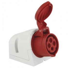 Base enchufe superficie 3P+T 16A 400VAC IP44