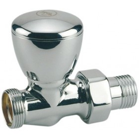 Válvula radiador Giacomini manua recta cromada para adaptador 1/2"x 16 T27C