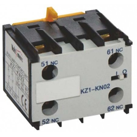 Contactos auxiliares 2NC VOLTIMERC KZ1-KN02 para contactor eléctrico 3RB8
