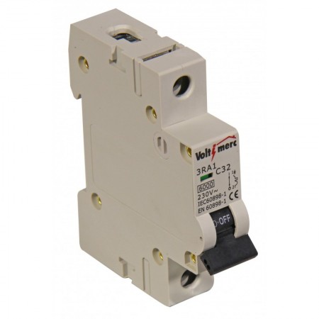 Interruptor magnetotérmico 1P 32A 6kA VOLTIMERC 3RA1