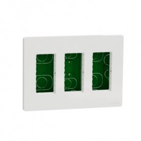 Puesto de trabajo V&D 3 columnas empotrar SCHNEIDER NEW UNICA