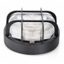 Aplique exterior plástico redondo negro IP44 FAMATEL