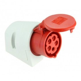 Base enchufe superficie 3P+N+T 16A 400VAC IP44