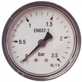 Manómetro Ø60mm horizontal 1/4" 0 a 2.5bar