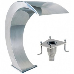 Kit cascada piscina inox. 316L con anclaje BALI BRILLO