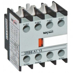 Bloques de contactos auxiliares 1NO+3NC VOLTIMERC para contactor eléctrico 3RB8