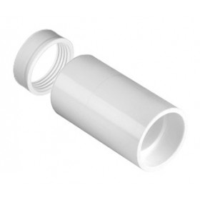 Unión tubo desagüe rígido PVC blanco Ø32 con junta