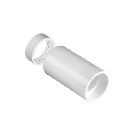 Unión tubo desagüe rígido PVC blanco Ø32 con junta
