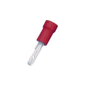 Caja 100 uds Terminales faston macho aislado rojo VOLTIMERC MDD sección 0.5 a 1.5mm²