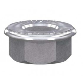Tuerca con arandela dentada galvanizada INTERFLEX para bandeja portacables VIAFIL y VIATEC