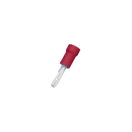 Caja 100 uds Terminales faston macho aislado rojo VOLTIMERC MDD sección 0.5 a 1.5mm²