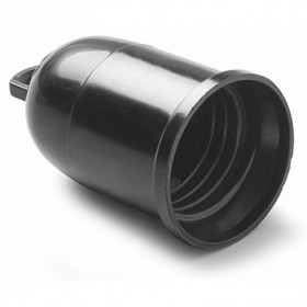 Portalámparas E27 termoplástico negro VOLTIMERC