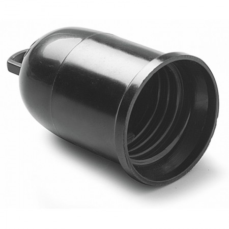 Portalámparas E27 termoplástico negro VOLTIMERC