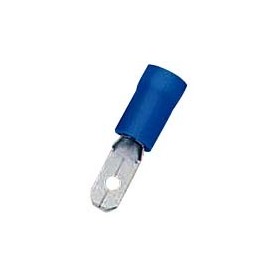 Caja 100 uds Terminales faston macho aislado azul VOLTIMERC MDD sección 1.5 a 2.5mm²