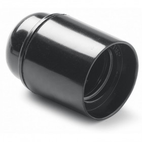 Portalámparas E27 liso negro VOLTIMERC