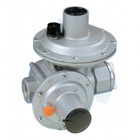 Regulador  75 Nm³/h  a 100 mbar con máxima. mínima y VAS  recto  H 1" x H 1-1/2" FEX