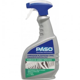 Bote 500ml spray con pistola PASO limpiador plásticos y PVC