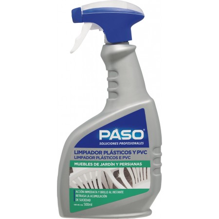 Bote 500ml spray con pistola PASO limpiador plásticos y PVC