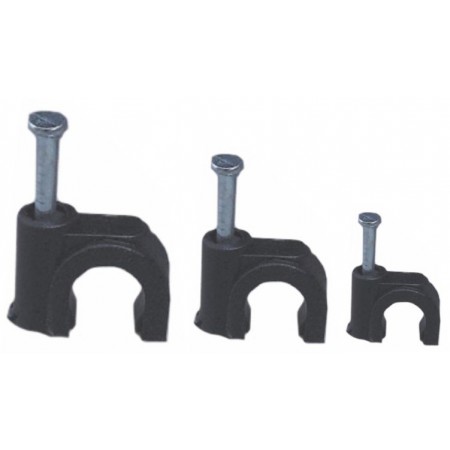 Caja 100 uds Grapillas con clavo acero negra VOLTIMERC Ø12mm
