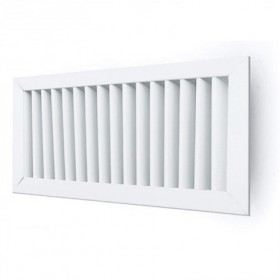 Reja de aire exterior y paso de aire 50mm MADEL EXT 1000x400mm lacada blanco y fijación tornillo visible
