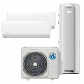 Conjunto aire acondicionado multisplit pared 2x1 + ACS MUNDOCLIMA MUPR-09X2-H11 + ACS 190L R32 monofásico