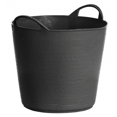 Capazo multiusos de goma negra MERCATOOLS 26L