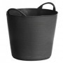 Capazo multiusos de goma negra MERCATOOLS 26L