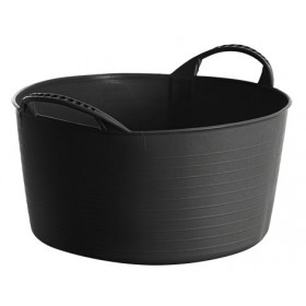 Capazo multiusos de goma negra MERCATOOLS 14L
