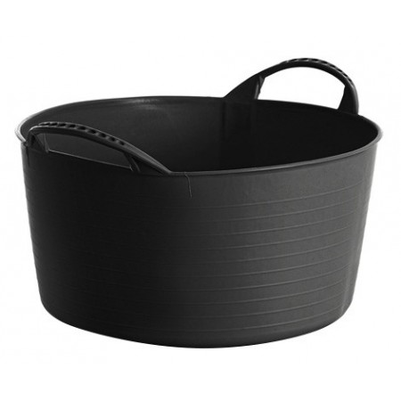 Capazo multiusos de goma negra MERCATOOLS 14L