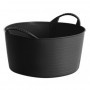 Capazo multiusos de goma negra MERCATOOLS 14L